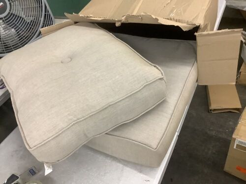 Sunbrella Cast Ash 24 in. x 24 in. 2-Piece Deep Seating Outdoor Lounge Chair Cushion Set