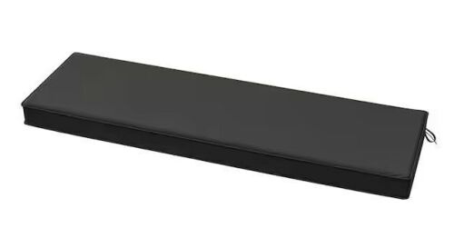 48 in. x 18 in. x 3.5 in. Rectangular Outdoor Porch Swing Bench Cushion Black