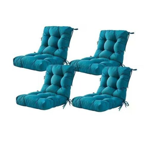 Outdoor Chair CushionTie Tufted Replacement for Patio Furniture 20 in. x20 in. x4 in., Set of 4