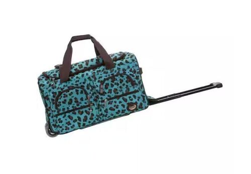 Rockland Voyage 22 in. Rolling Duffle Bag, Blueleopard