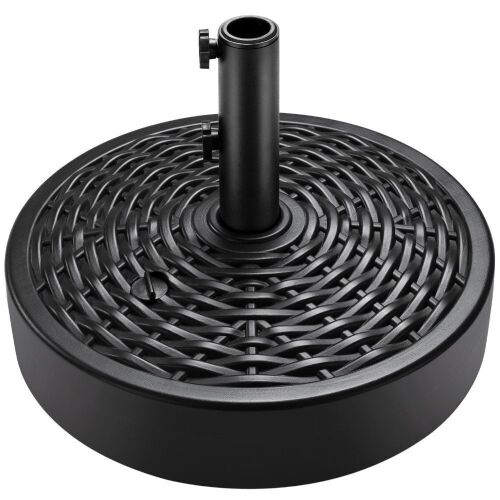 Plastic Patio Umbrella Base Pole Holder Accessory w/ 2 Adjustable Knobs
