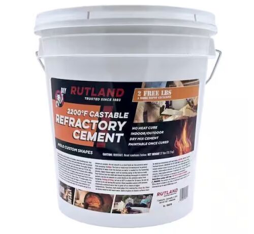 Rutland 27 lbs. Castable Refractory Cement Tub for High Temperature Projects