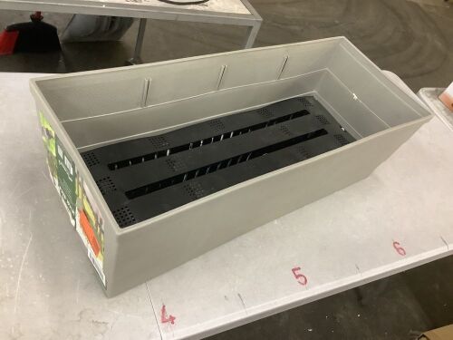 33 in. 3 Gal. Driftwood Gray Resin Garden Bed - Missing Legs