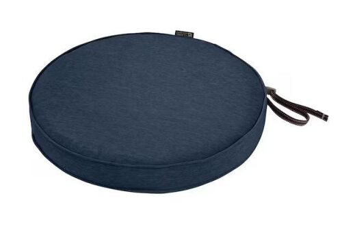 Lot of (2) Classic Accessories Montlake Fade Safe Heather Indigo 15 in. Round Outdoor Seat Cushion
