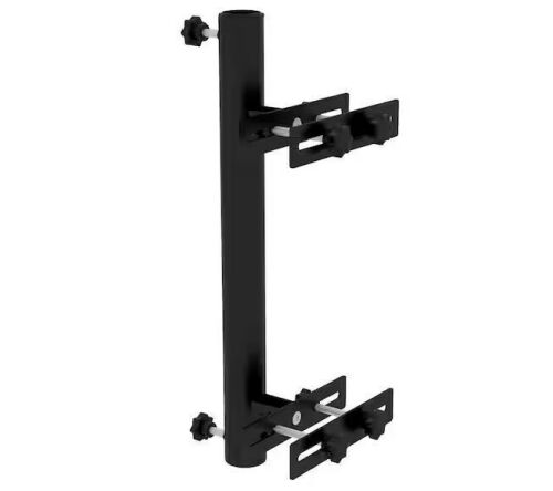 22.75 in. Railing Umbrella Holder with Adjustable Clamps, Umbrella Deck Mount Bracket for Market Umbrella in Black