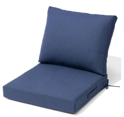 24 in. x 24 in. Deep Seat Outdoor Couch Sectional Sofa Cushion Set in Blue