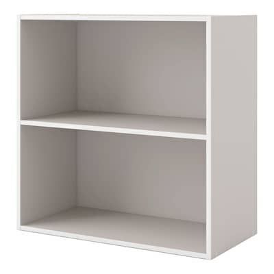 Furniture of America Quincy 23.7 in. Tall Stackable Greige Engineered Wood 2-Shelf Modern Modular Bookcase