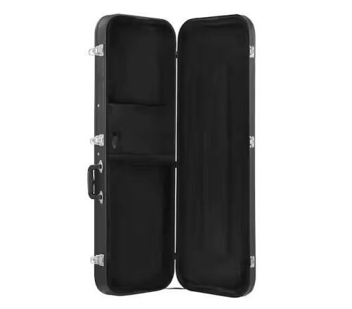 VEVOR 43.11 in. Electric Guitar Hard Case, Black Vinyl with Lock, Latch Keys and PVC Padding