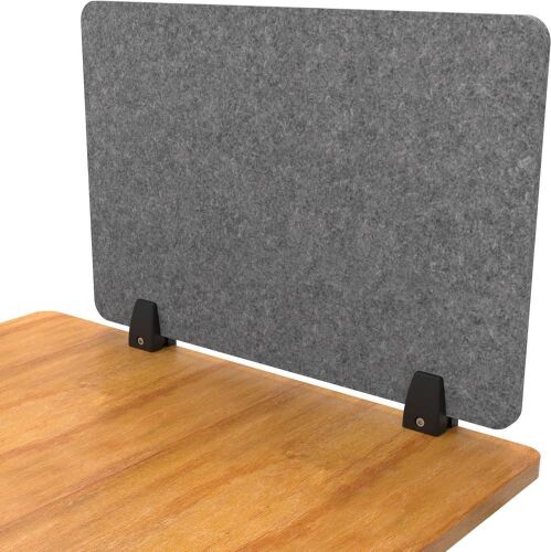 ReFocus Raw Clamp-On Acoustic Desk Divider, 24" × 16"