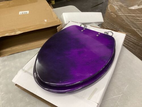 Purple Resin Toilet Seat
