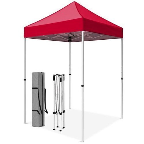 INTER HUT 5x5 Outdoor Pop Up Canopy, Red
