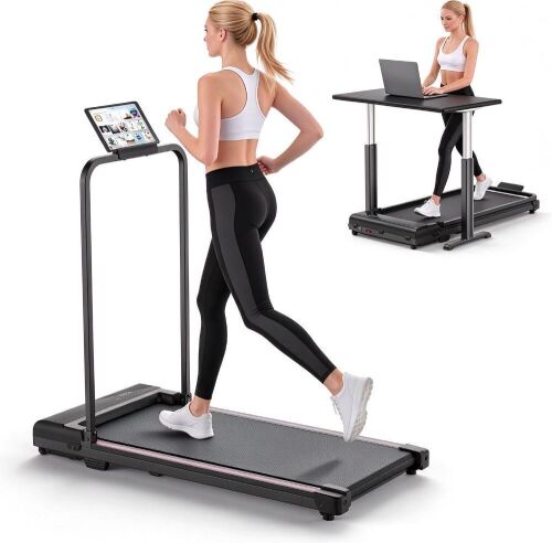 Foldable Walking Pad Treadmill with Handle