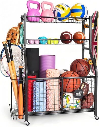 Mythinglogic Rolling Sports Equipment Organizer