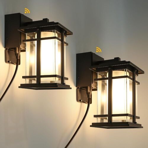 LUTEC 2 Pack 800LM Dusk to Dawn Outdoor Wall Light