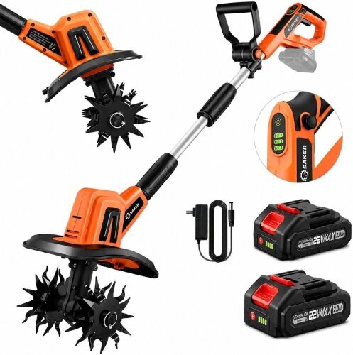 Saker 22V Cordless Garden Tiller