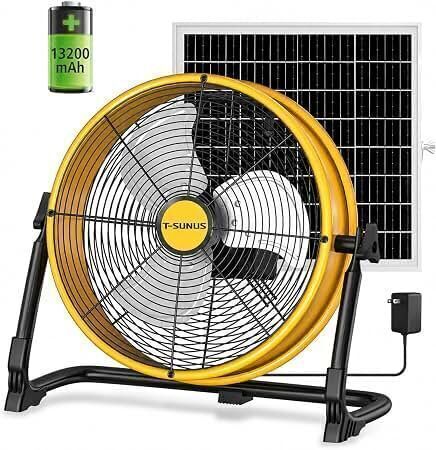 T-SUNUS 12" Solar Powered Floor Fan