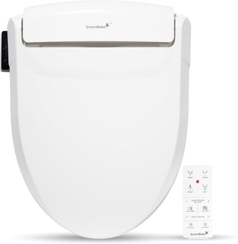 SmartBidet SB-1000 Electric Bidet Toilet Seat, Remote Control, Heated Seat, Warm Water, Air Dryer, Elongated