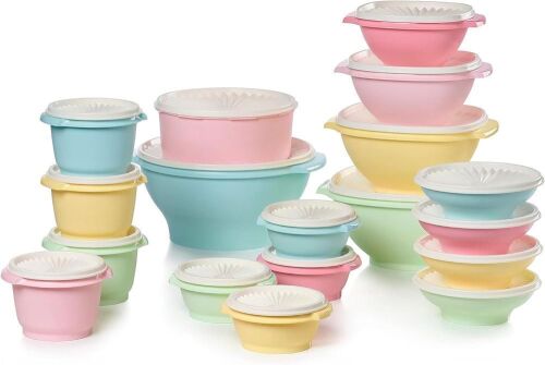 Tupperware Heritage 18 Container Set, Pastel
