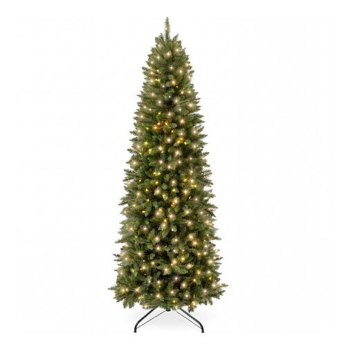 4.5' Artificial Pencil Christmas Tree with Viral Twinkling Lights, PreLit Spruce