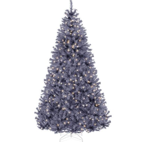 6' Pre-Lit Artificial Charcoal Gray Christmas Tree w/ Incandescent Lights