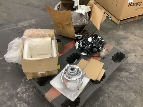 Moped Engine, Driveshaft & Parking Brake Assembly