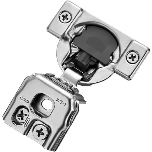 Ravinte 60 Pack 30 Pairs 1-1/4 inch Overlay Soft Close Hinges for Kitchen Cabinet Hinges Satin Nickel Hidden Hinges Stainless Steel Concealed Hinge self Closing