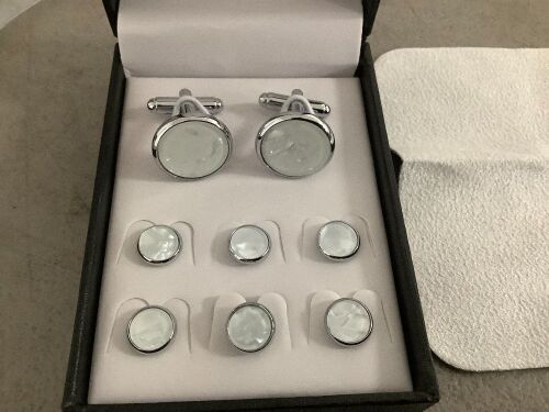 UJOY Men's Cufflink and Tuxedo Shirt Studs Set