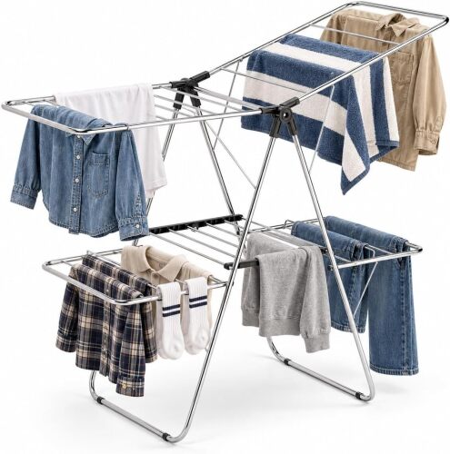 Clothes Drying Rack 3 Adjustable Heights