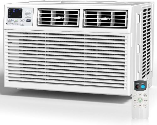 8,000 BTU Small Window Air Conditioner AC Unit Cools up to 350 Sq.Ft. with 7 Modes