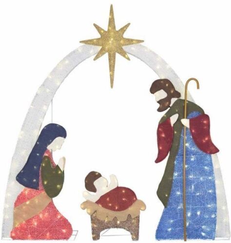 7' Twinkling LED Nativity Scene