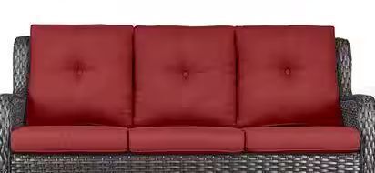 22 in. x 24 in. 2-Piece CushionGuard Outdoor Lounge Chair Deep Seat Replacement Cushion Set in Red, 3 Pack