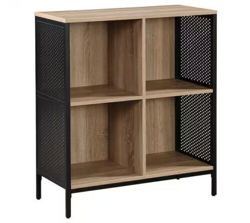 OSP Home Furnishings Ace 4-Cube Storage Bookcase River Oak
