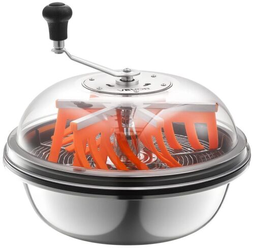VEVOR 16 in Manual Bud Leaf Bowl Trimmer with Sharp Stainless Steel Blades, Visual Cutting, Wet & Dry Hydroponic Cutting Machine, Twisted Spin Cut