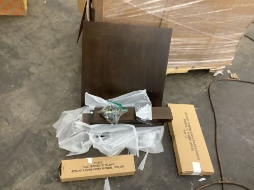 Signature DESIGN BY ASHLEY Watson 24.13 in. Dark Brown Square Wood End Table with Trestle Base