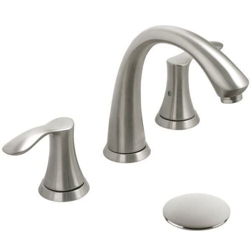Lava Odoro Widespread 2-Handle Bathroom Faucet with Drain Assembly, Brushed Nickel