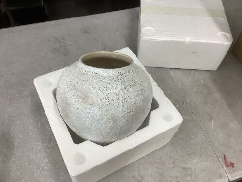 Rustic White Ceramic Vase