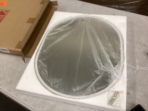 16" x 20" White Aluminum Framed Oval Mirror