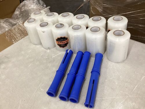 5" Industrial Shrink Wrap, 12 Rolls & 4 Handles