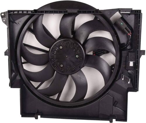 TOPAZ 17427545366 Radiator Cooling Fan Assembly Fit for BMW 135i 335i X1 Z4 2007-2016