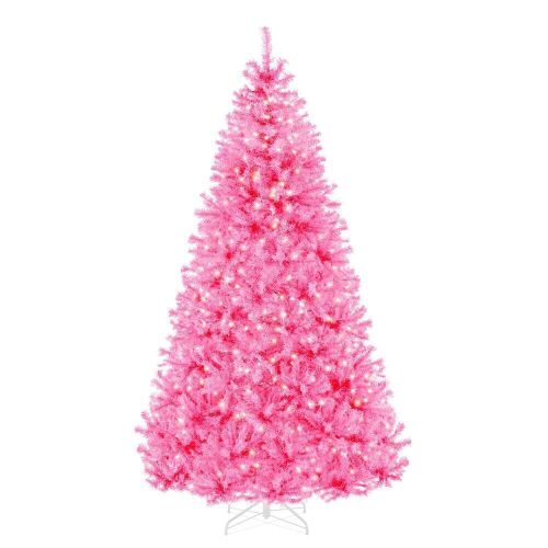 4.5' Pre-Lit Pink Christmas Tree w/ Twinkling LEDs