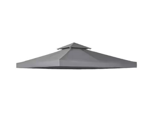 Outsunny Polyester Dark Gray Gazebo Replacement Canopy