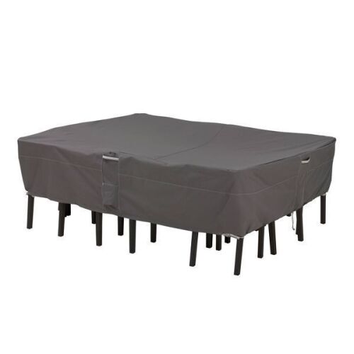 Classic Accessories Ravena Water-Resistant Patio Table and Chair Cover, 108" x 82" x 23"