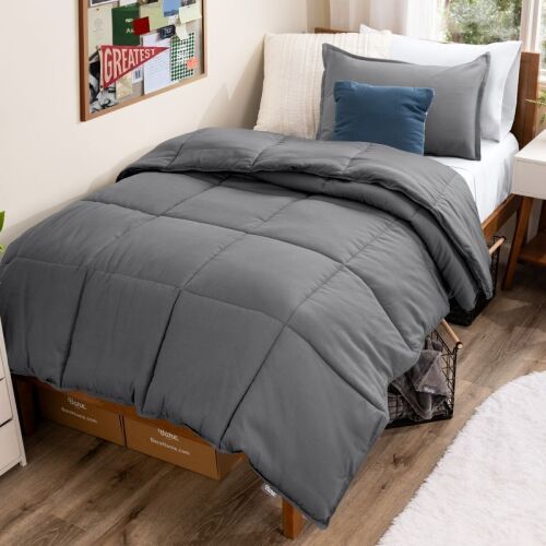 2 Piece All-Season Comforter Set by Bare Home - Twin/Twin XL, Grey
