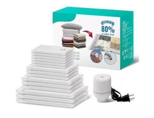15 Pack Space Saver Seal Bag(3 Jumbo/3 Large/3 Medium/3 Small/3 Roll), with Electric Pump