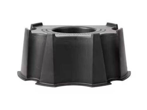 RTS Home Accents 55 Gal. Black Plastic UV-Stabilized Outdoor Rain Barrel Stand