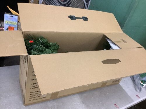 48-inch Wesley Long Needle Pine LED Pre-Lit Artificial Christmas Wreath