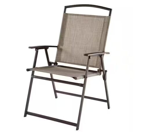 StyleWell Sling Folding Outdoor Dining Chair in Riverbed