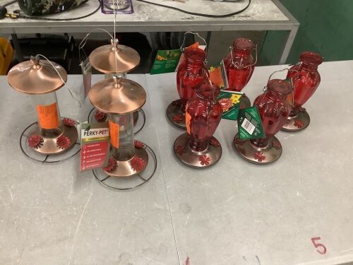 Lot of Hummingbird Feeders