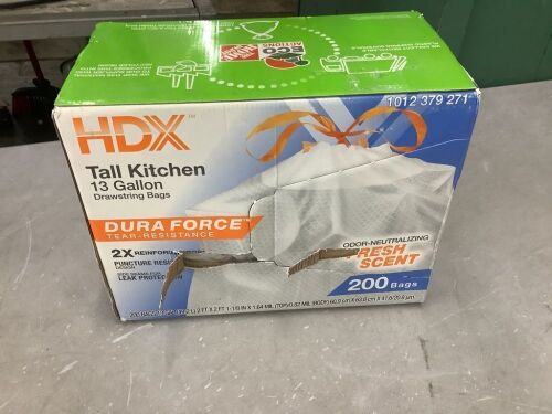 HDX 13 Gal. Flex Drawstring Fresh Scented Tall Kitchen Trash Bags with 20% Post-Consumer Recycled Materials (200-Count)
