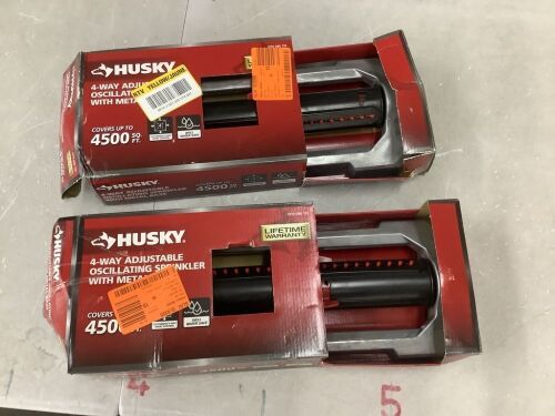 Lot of (2) Husky 4500 sq. ft. Turbo Oscillating Sprinkler